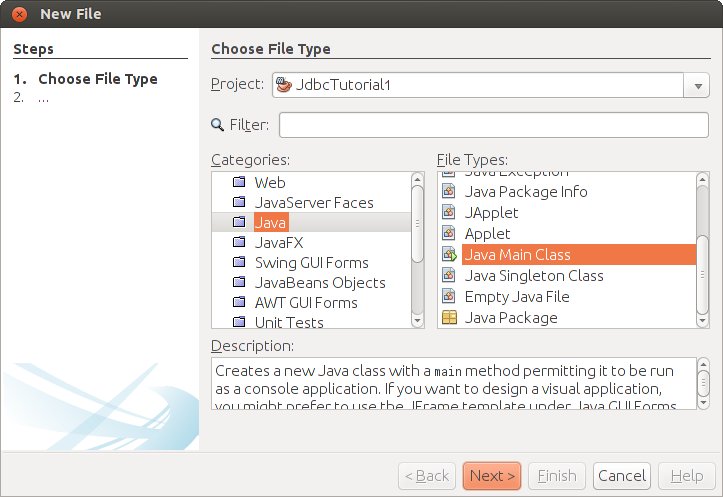 Creating main class for project in Netbeans
